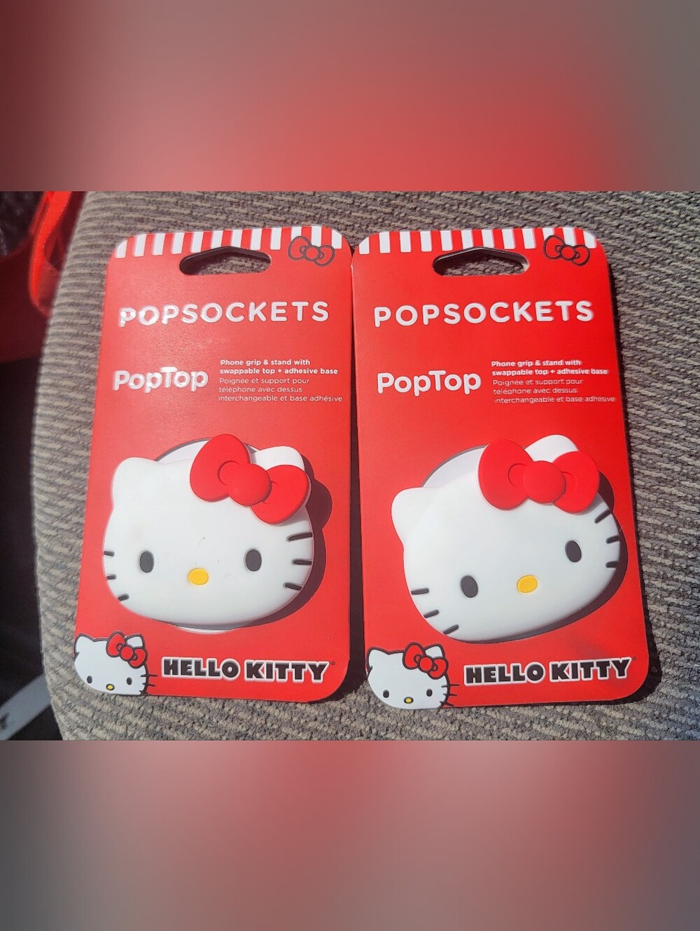 Hello Kitty White & Red PopTop Phone Grips by PopSockets (Pair)